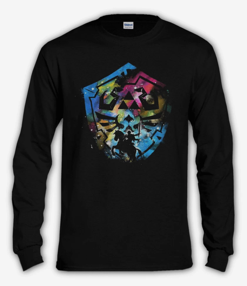 Polera manga larga Negro de Hylian color 2