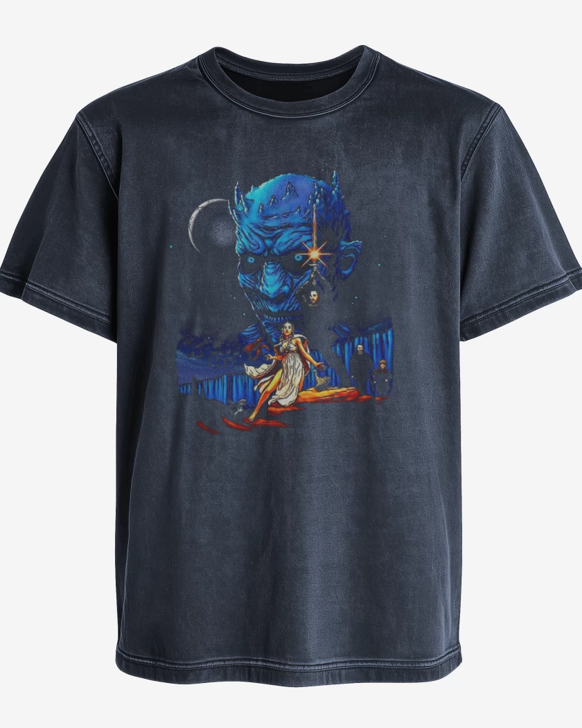 Polera desgastada Azul Marino de La guerra de los tronos