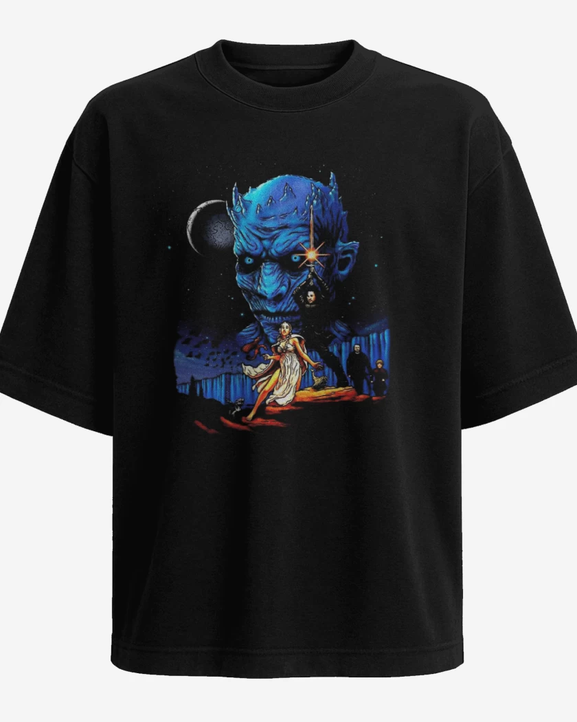 Polera Oversize Negro de La guerra de los tronos