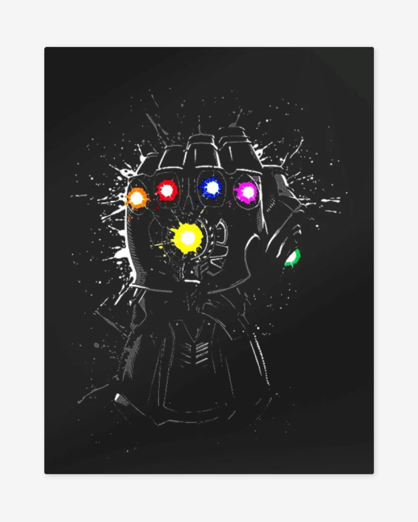 Print metalico Negro de La saga del infinito