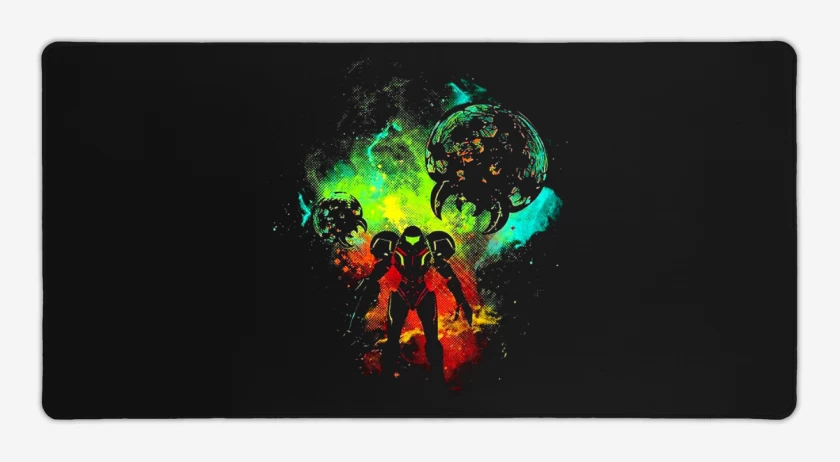 Mouse pad Gamer Negro de La samus