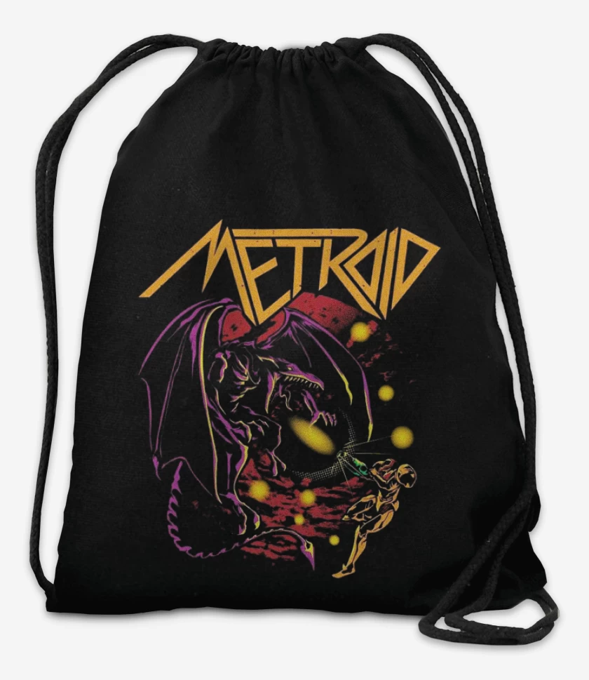 Mochila Negro de Metal Metroid
