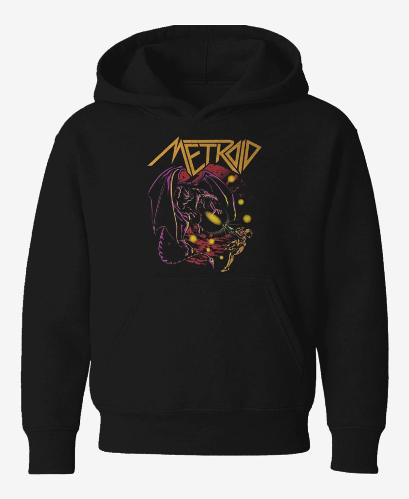 Poleron de niño Negro de Metal Metroid