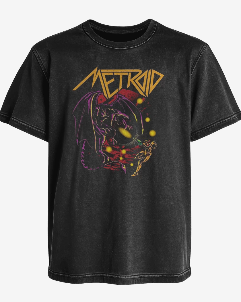 Polera desgastada Metal Metroid