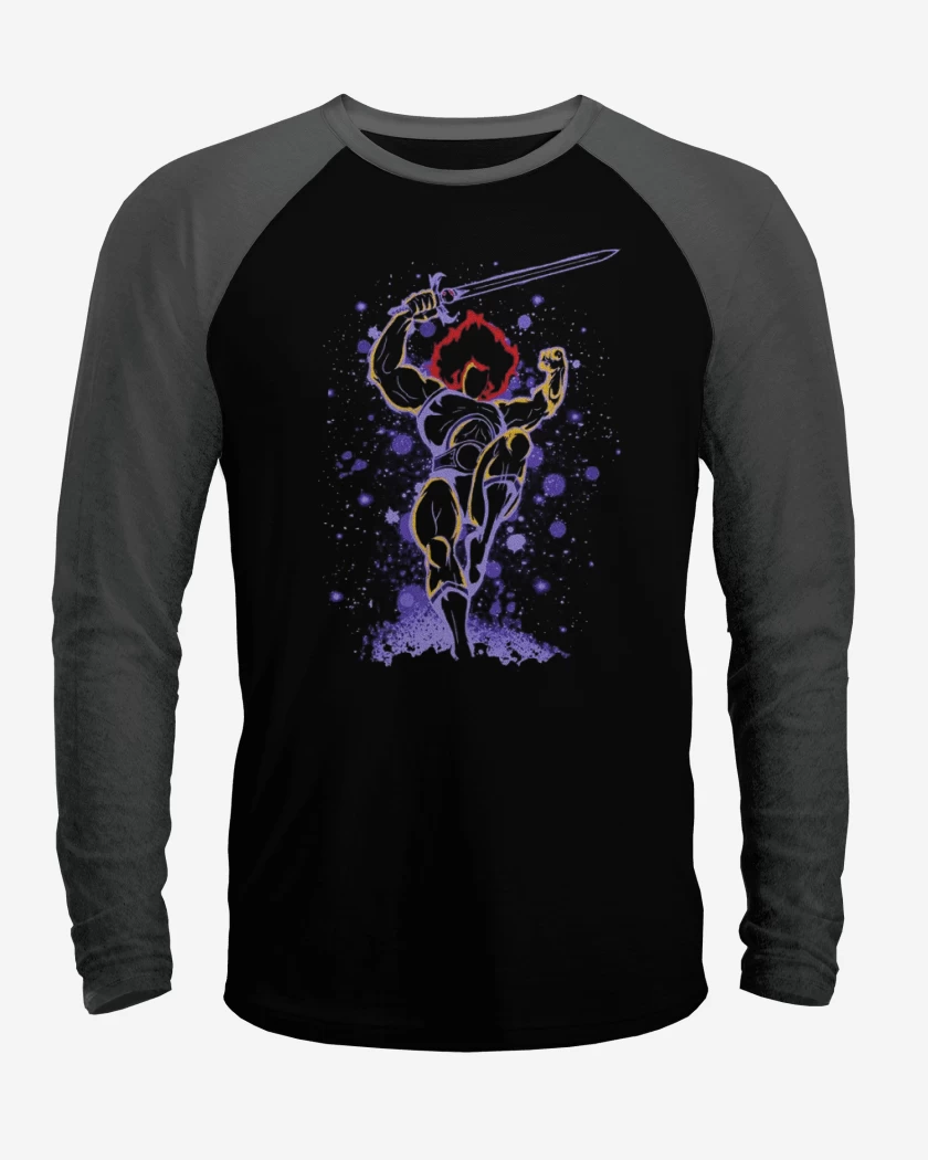 Polera Raglan Negro / Negro Heather de Thundercolor