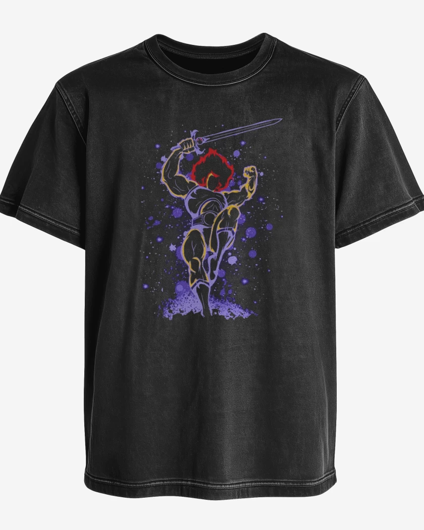Polera desgastada Negro de Thundercolor
