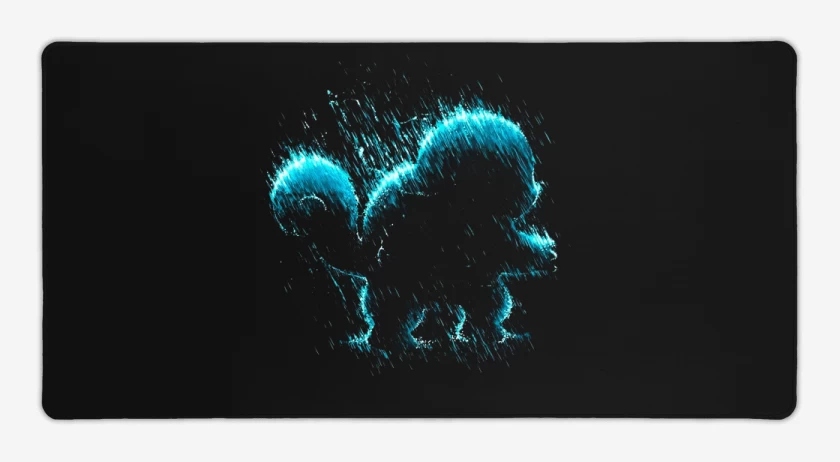 Mouse pad Gamer Negro de Tipo agua 
