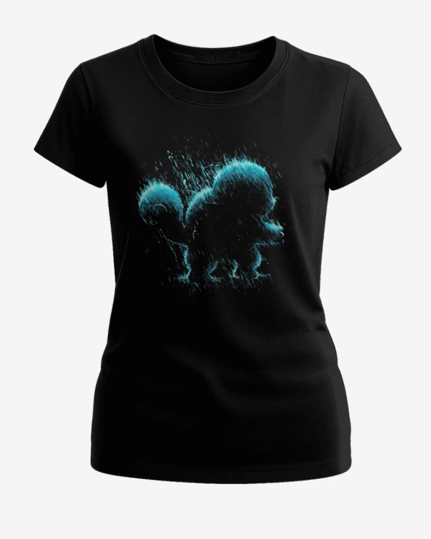 Polera de Mujer Negro de Tipo agua 