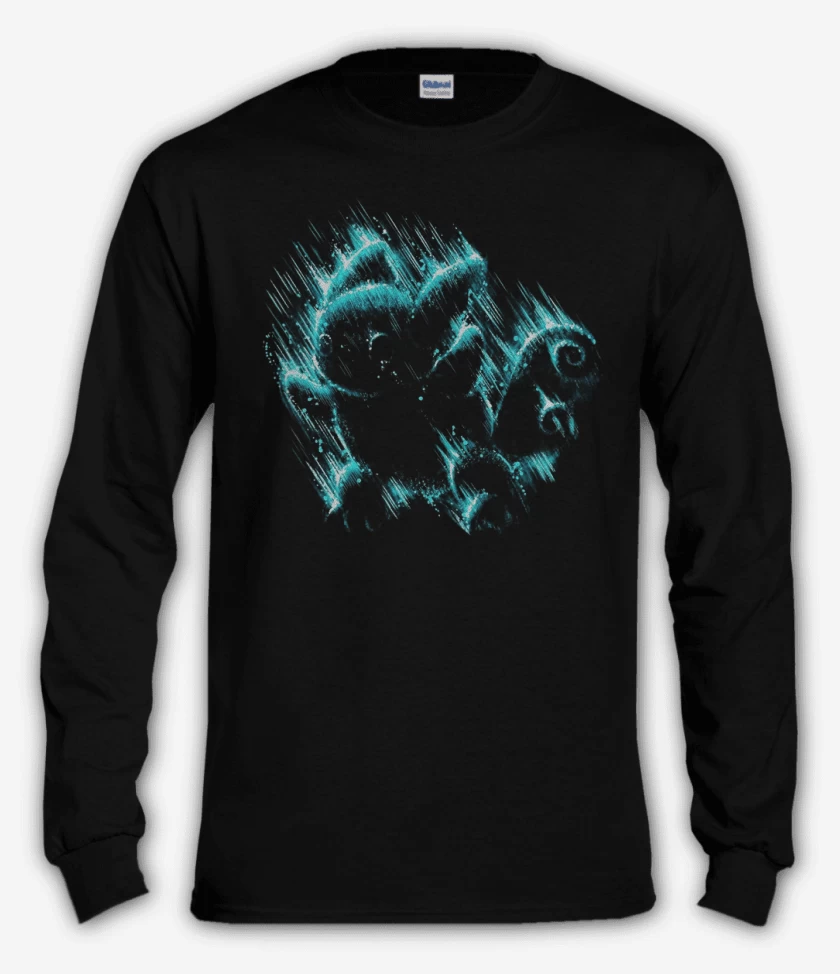 Polera manga larga Negro de Tipo agua II