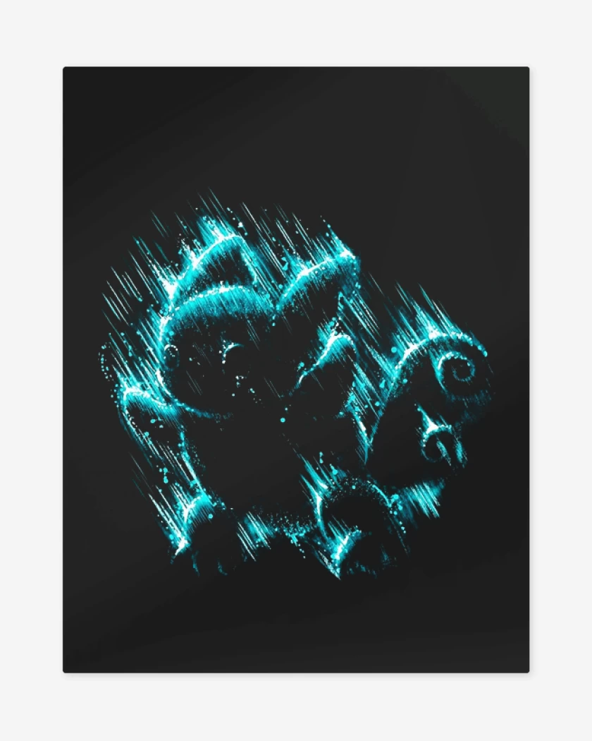 Print metalico Negro de Tipo agua II