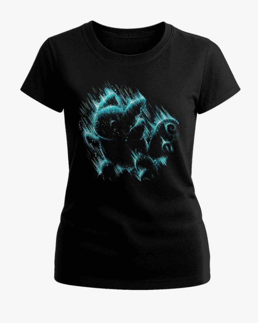 Polera de Mujer Negro de Tipo agua II