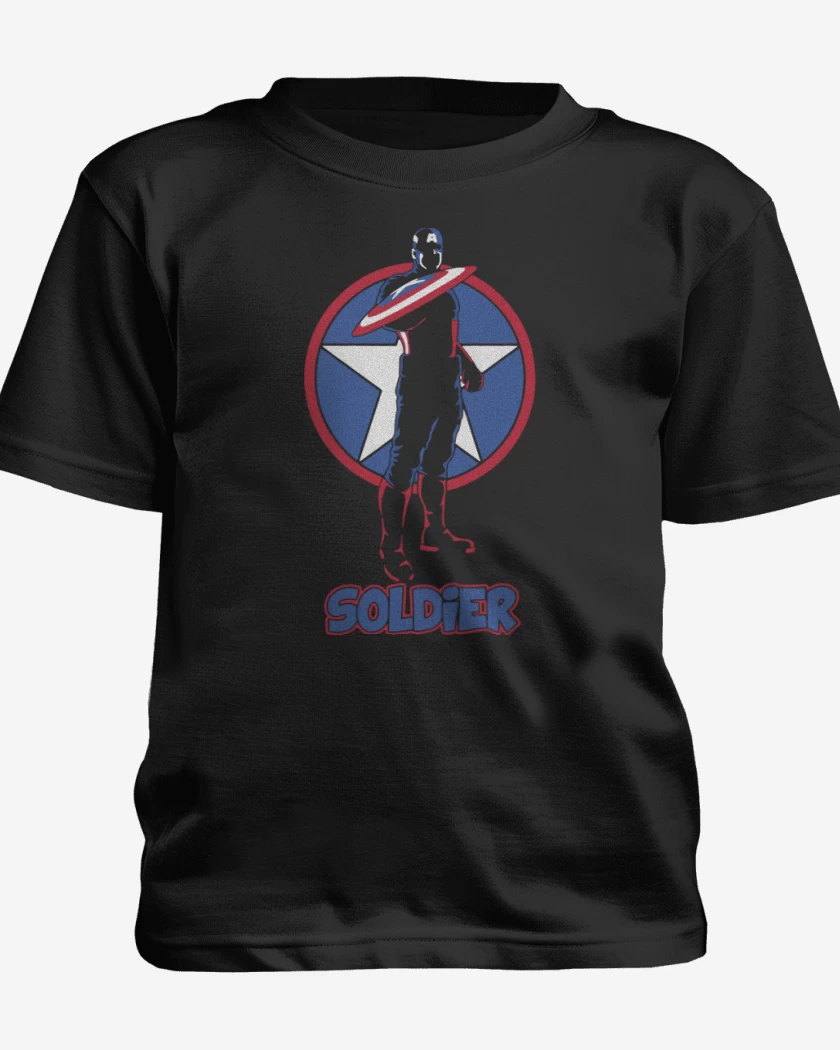 Polera de niño Negro de Captain America - Soldier