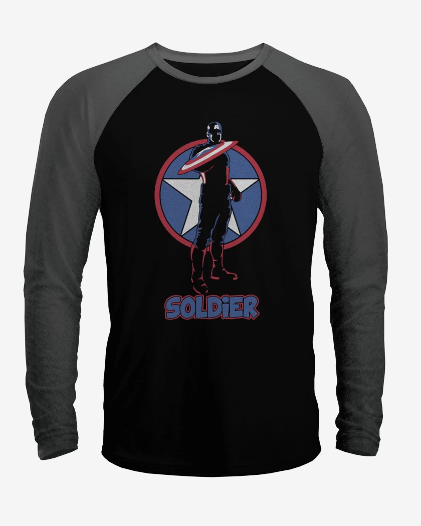 Polera Raglan Captain America - Soldier