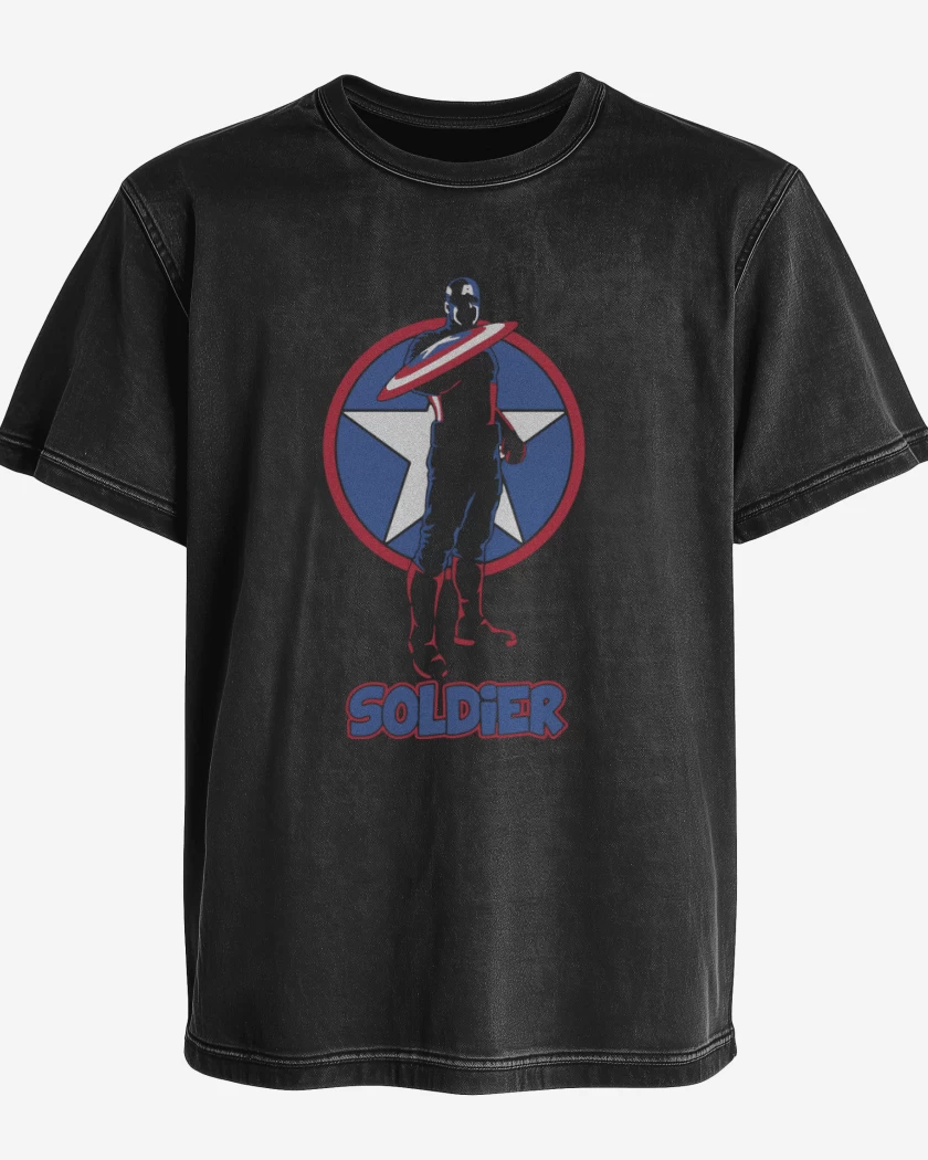 Polera desgastada Captain America - Soldier