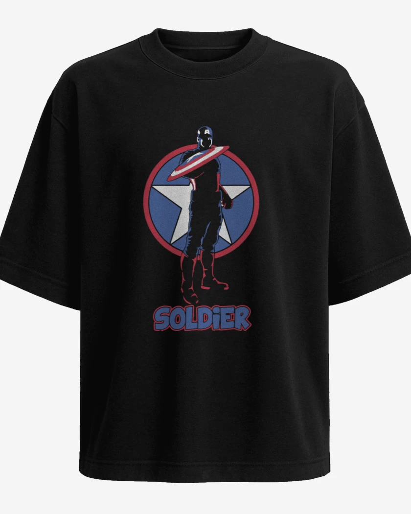 Polera Oversize Captain America - Soldier