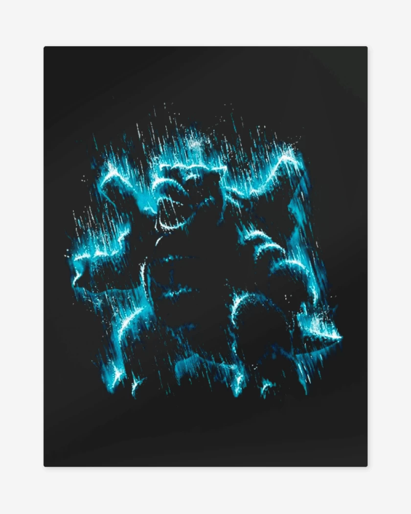 Print metalico Negro de Tipo agua III
