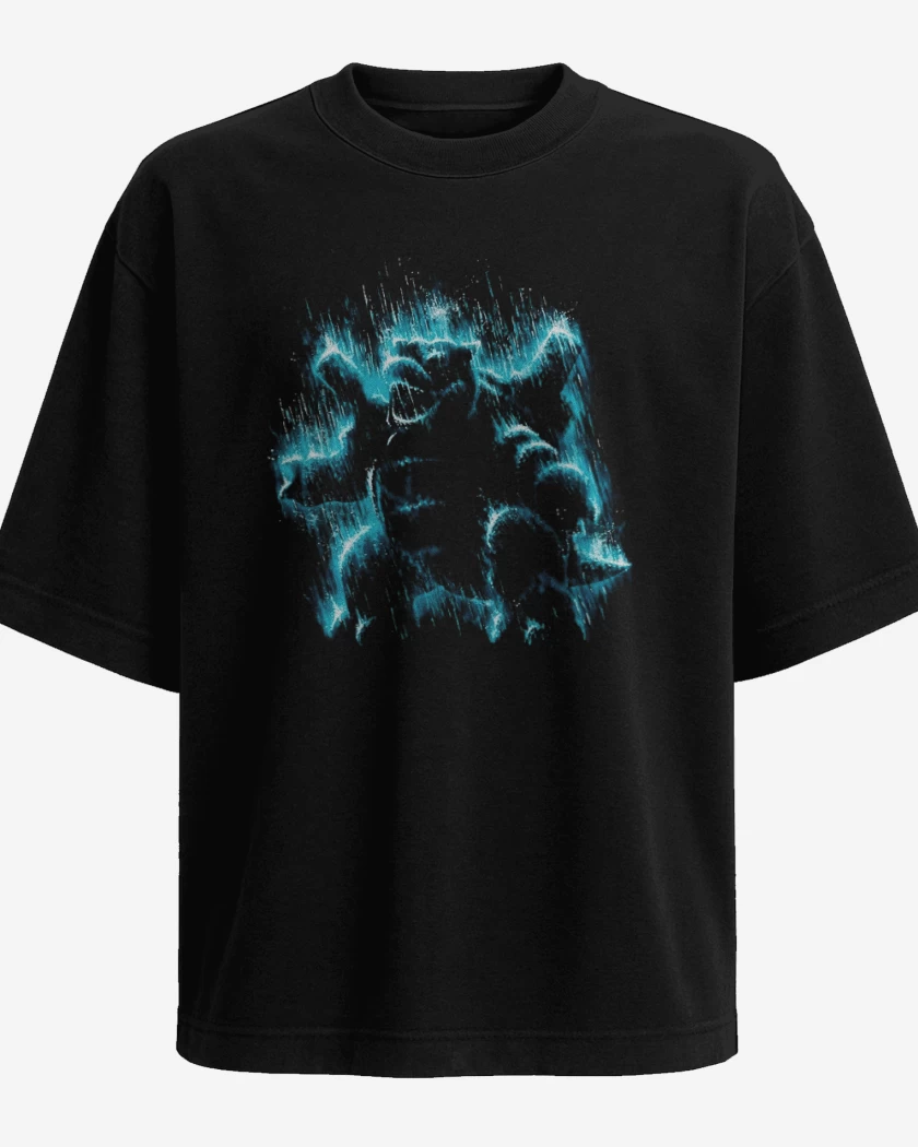 Polera Oversize Negro de Tipo agua III