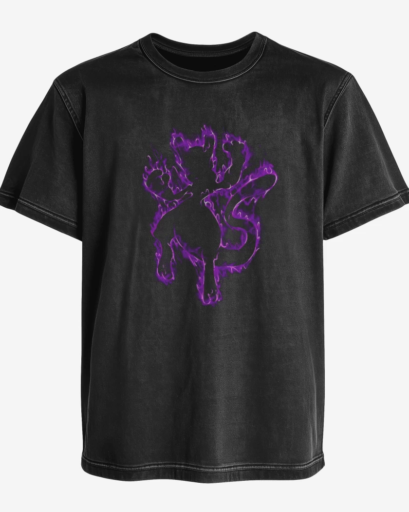 Polera desgastada Negro de Tipo legendario