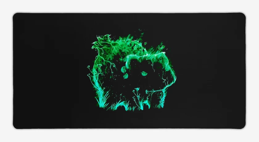 Mouse pad Gamer Negro de Tipo planta