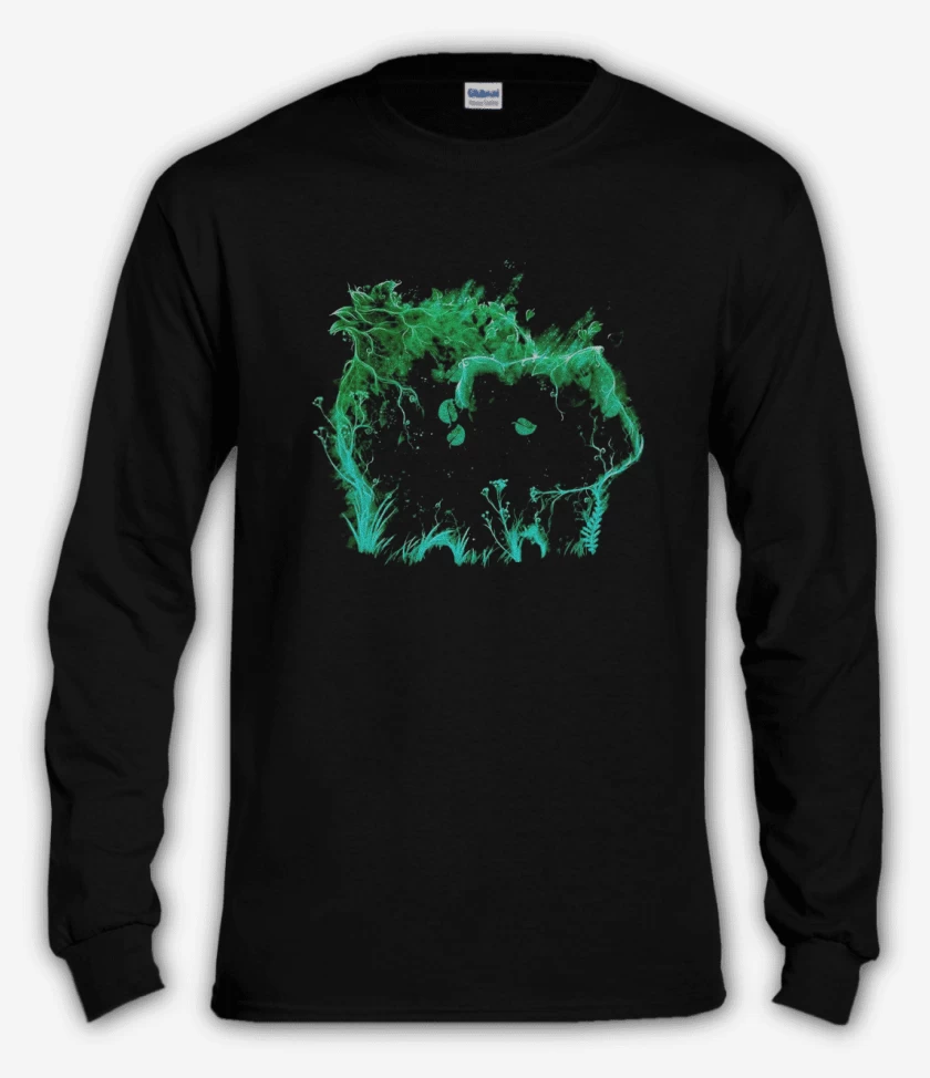 Polera manga larga Negro de Tipo planta