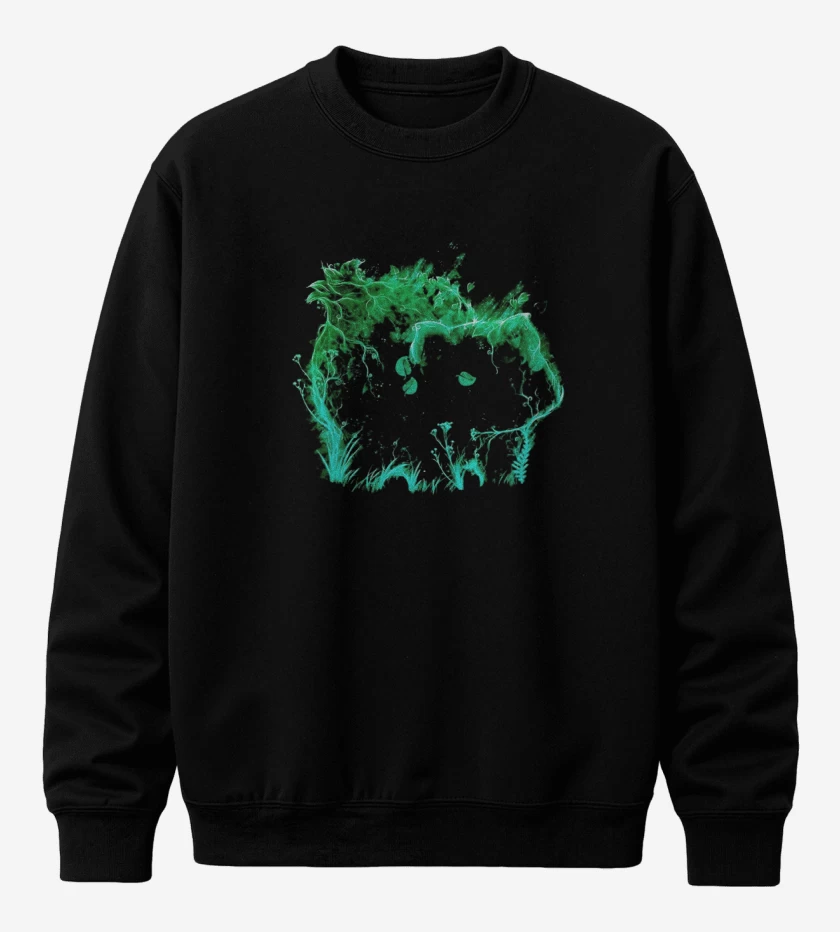 Poleron polo Negro de Tipo planta