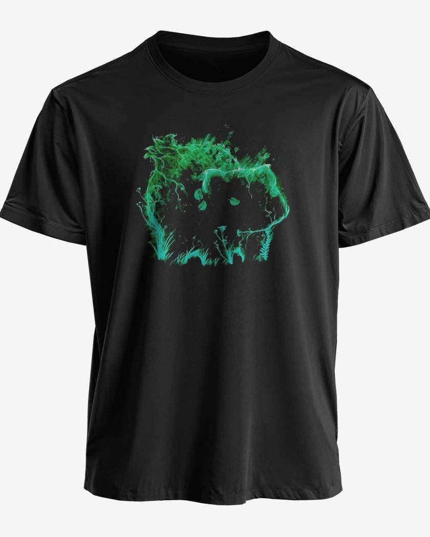 Polera premium Negro de Tipo planta
