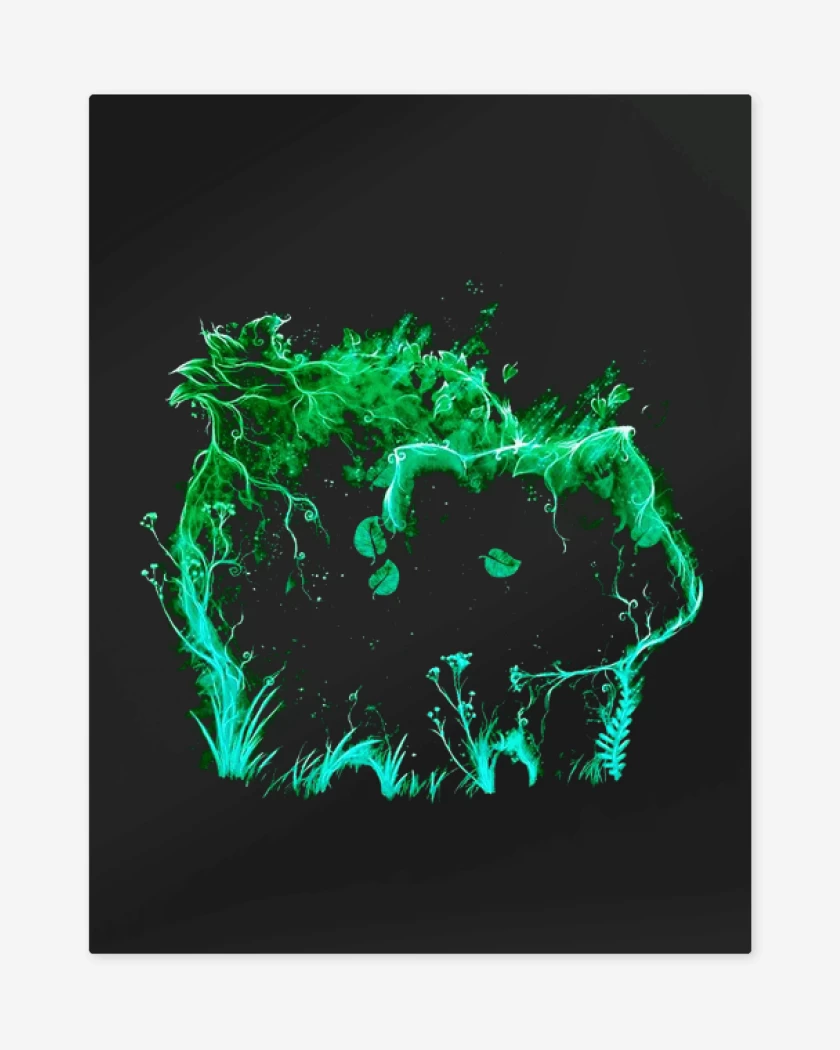 Print metalico Negro de Tipo planta