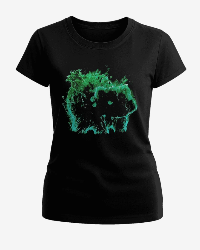 Polera de Mujer Negro de Tipo planta
