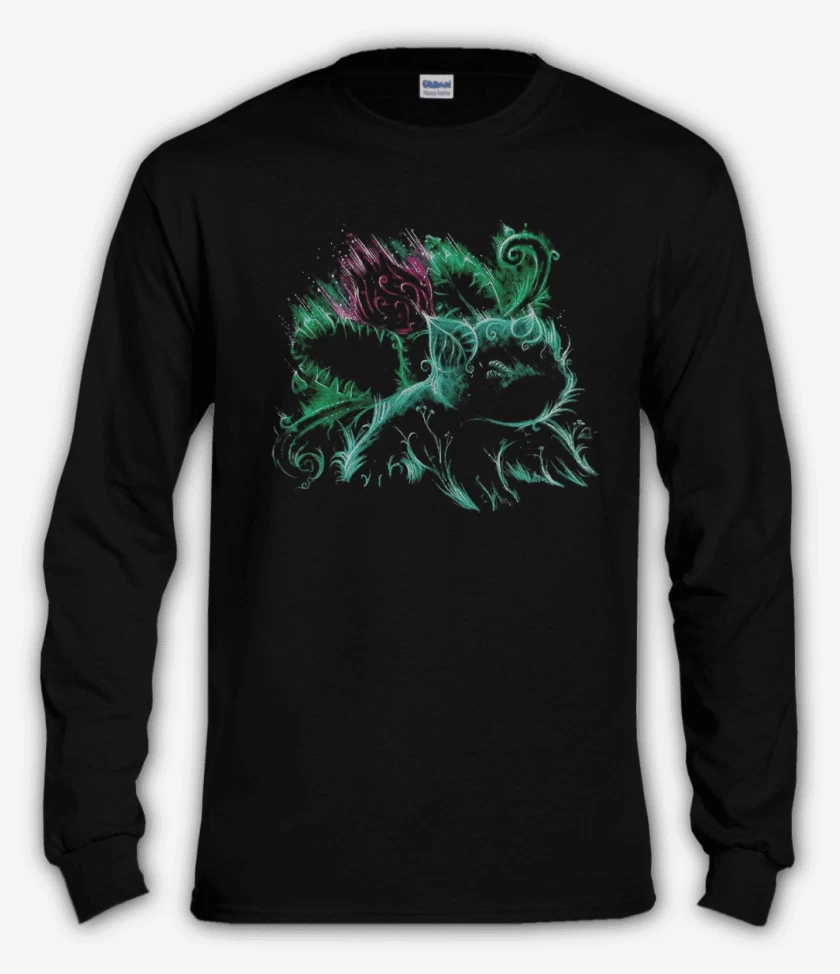 Polera manga larga Negro de Tipo planta II