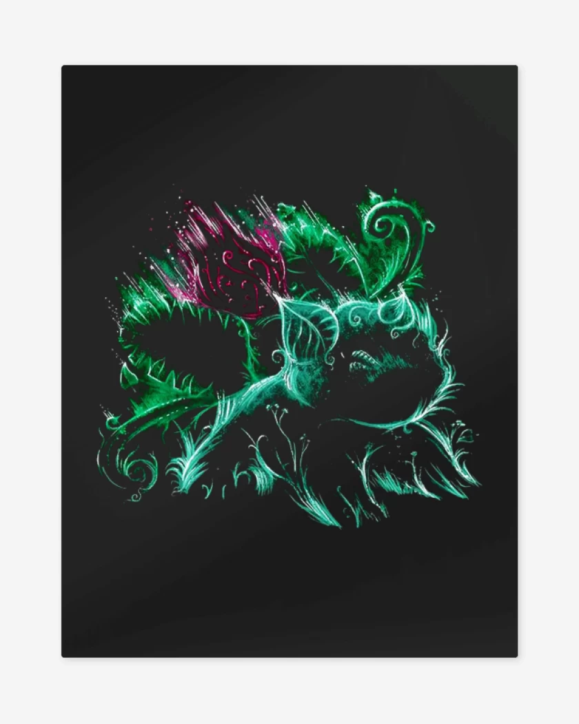 Print metalico Negro de Tipo planta II