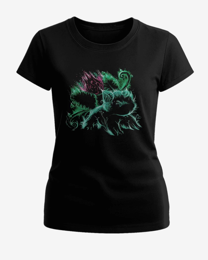 Polera de Mujer Negro de Tipo planta II