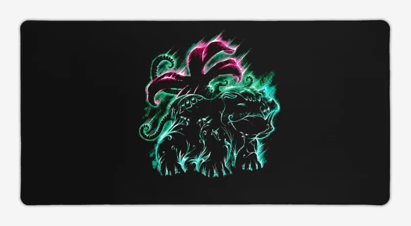 Mouse pad Gamer Negro de Tipo planta III