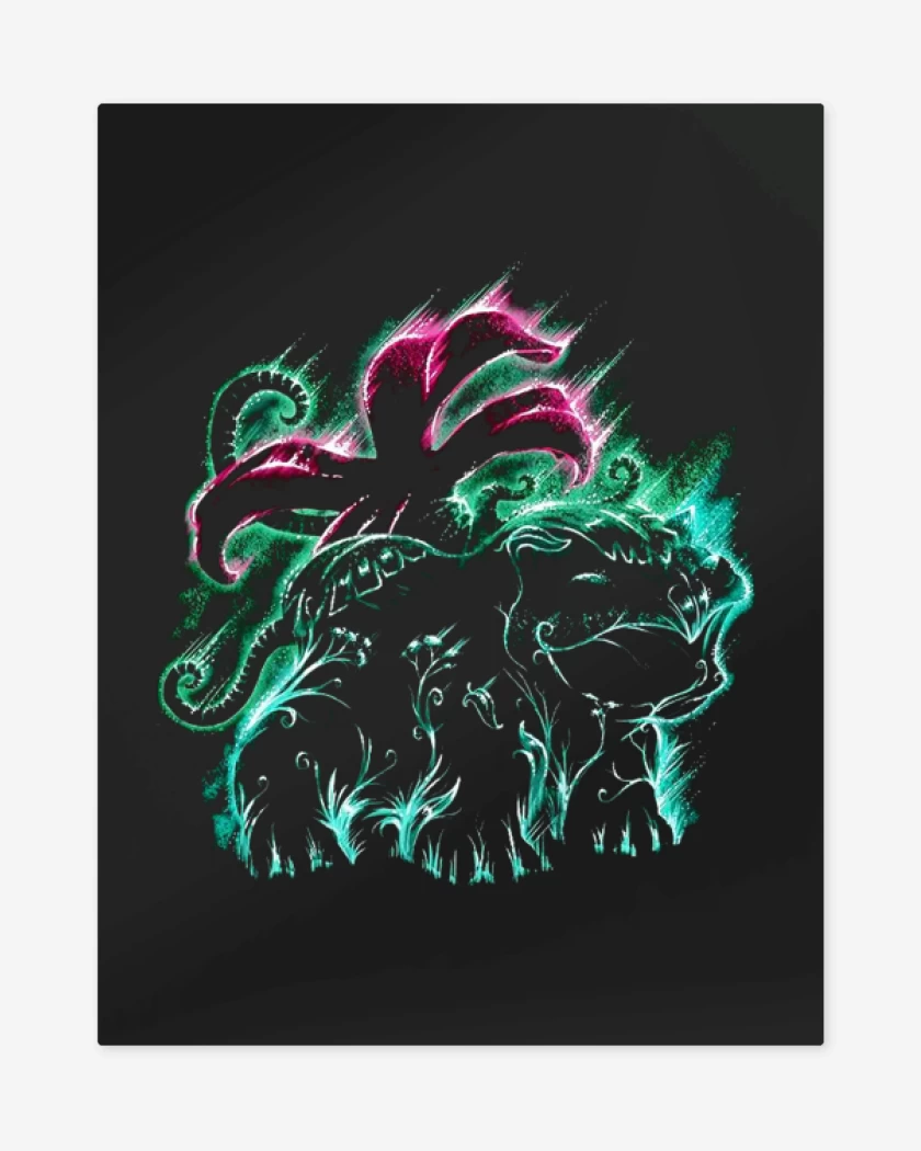 Print metalico Negro de Tipo planta III