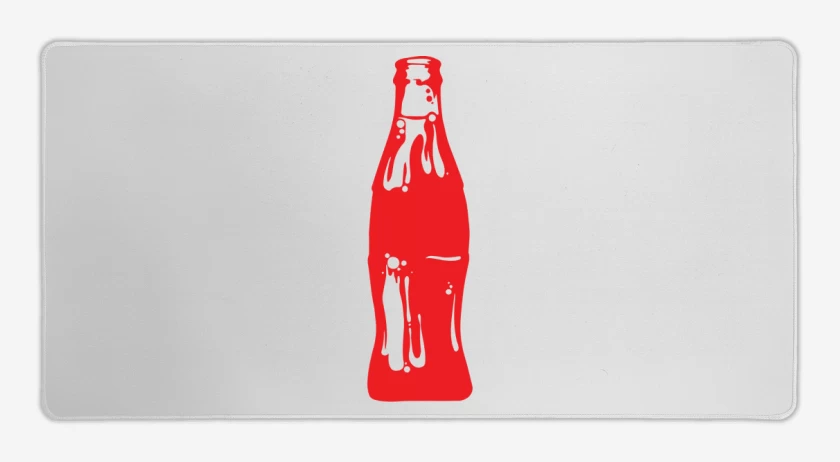 Mouse pad Gamer Blanco de Botella roja