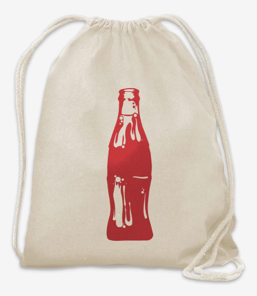 Mochila Blanco de Botella roja