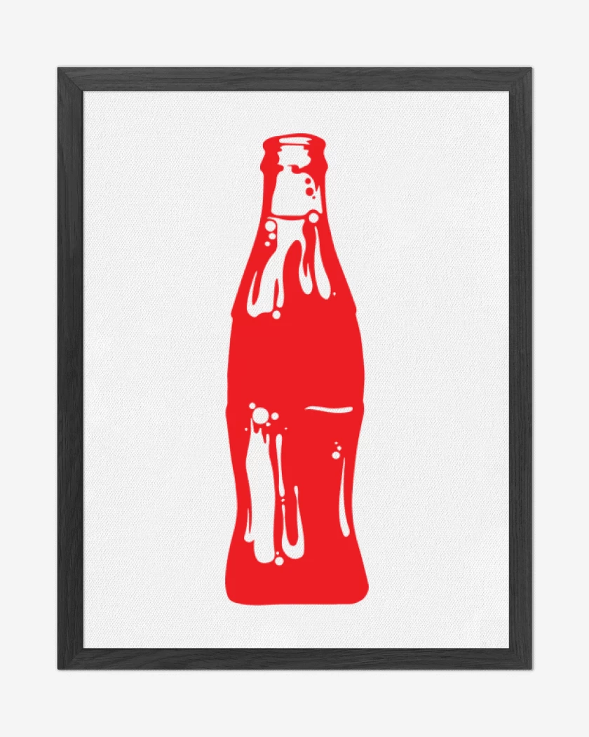 Cuadro decorativo Blanco de Botella roja