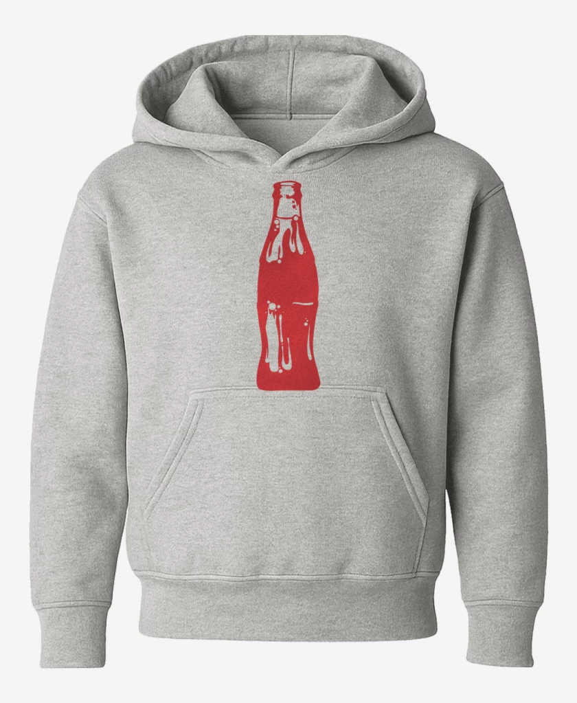Poleron de niño Gris Melange de Botella roja