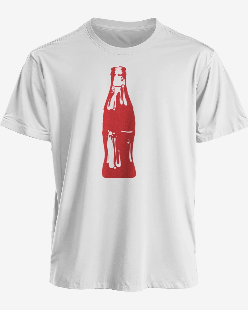 Polera premium Blanco de Botella roja