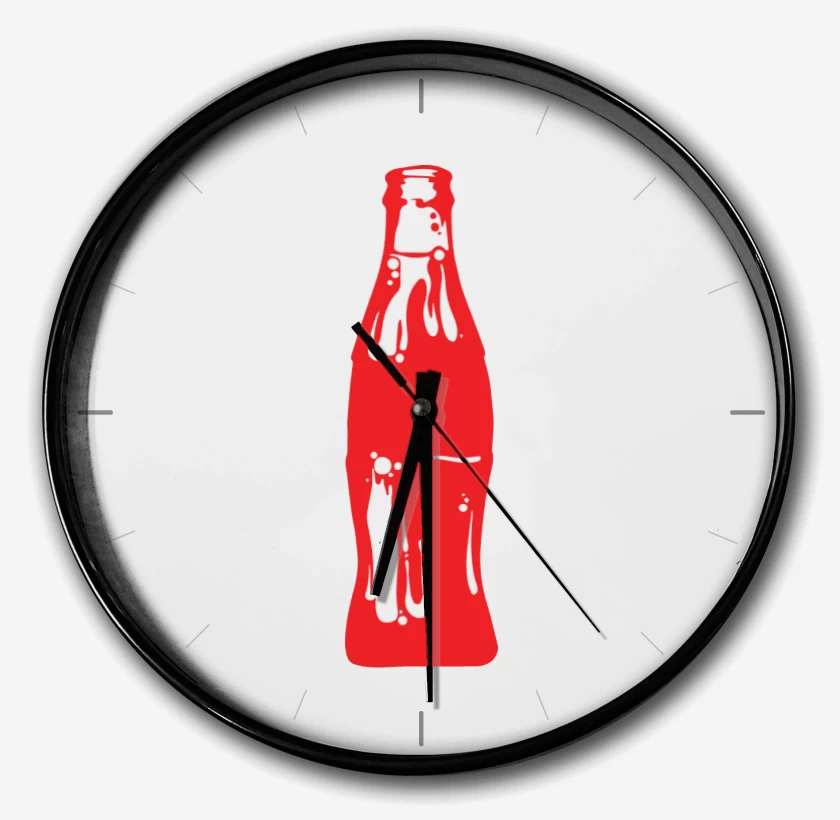Reloj Blanco de Botella roja