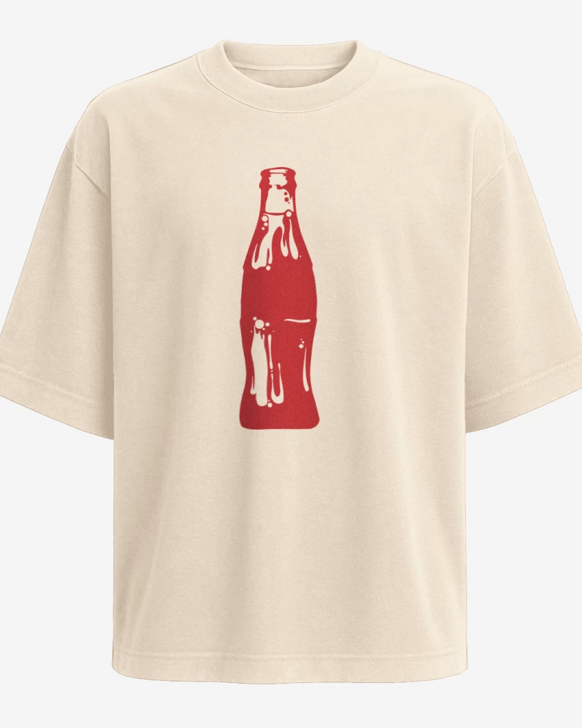 Polera Oversize Botella roja