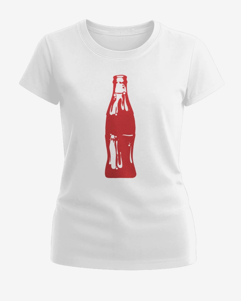 Polera de Mujer Blanco de Botella roja