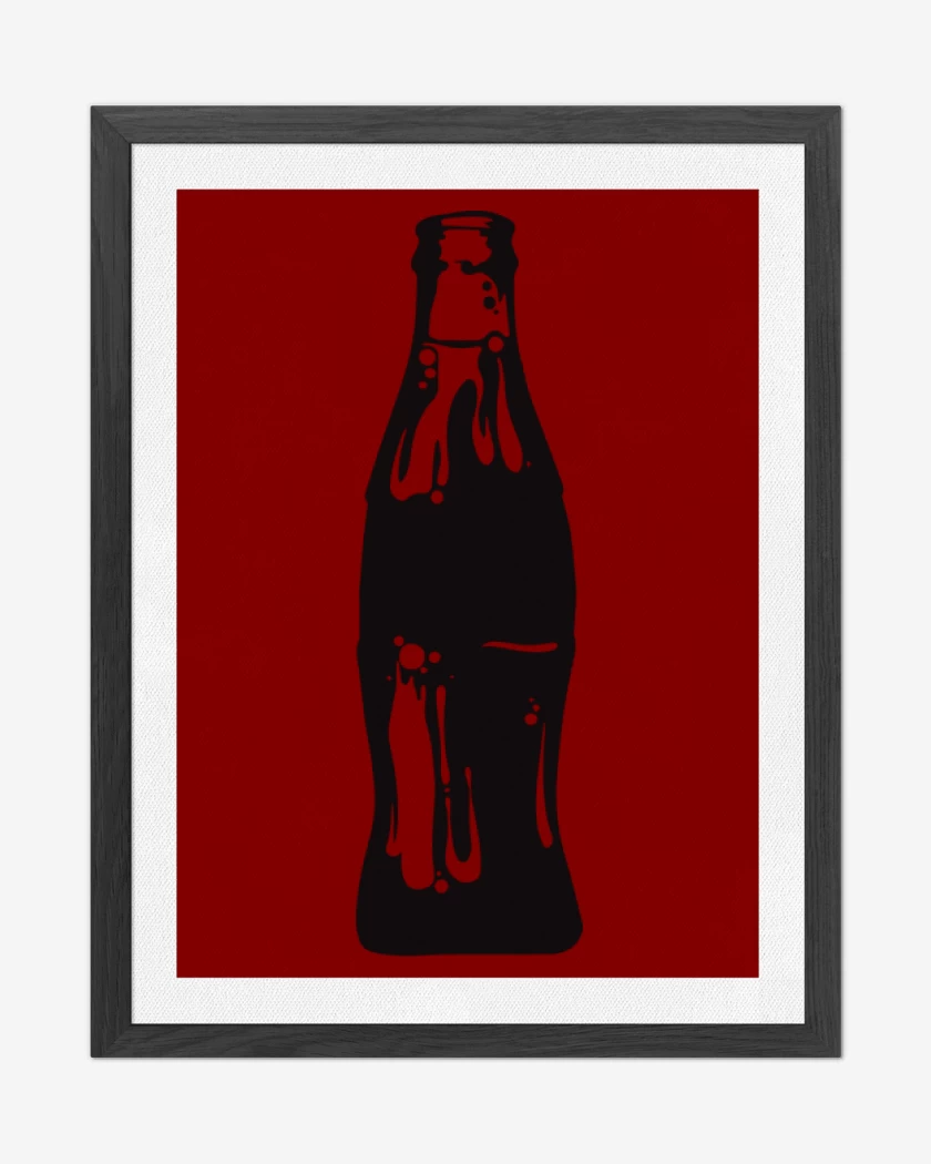 Cuadro decorativo Rojo de Botella negra