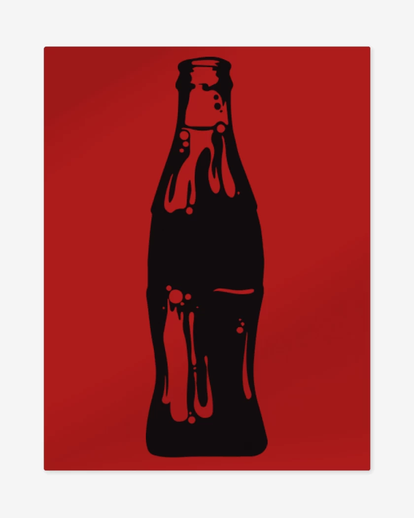Print metalico Botella negra