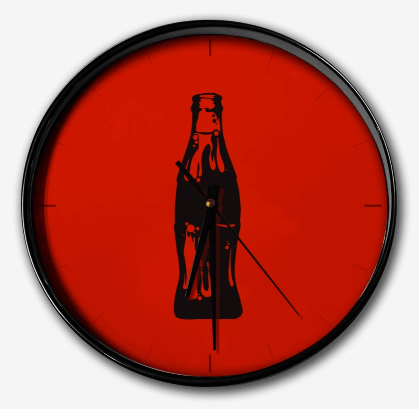 Reloj Rojo de Botella negra