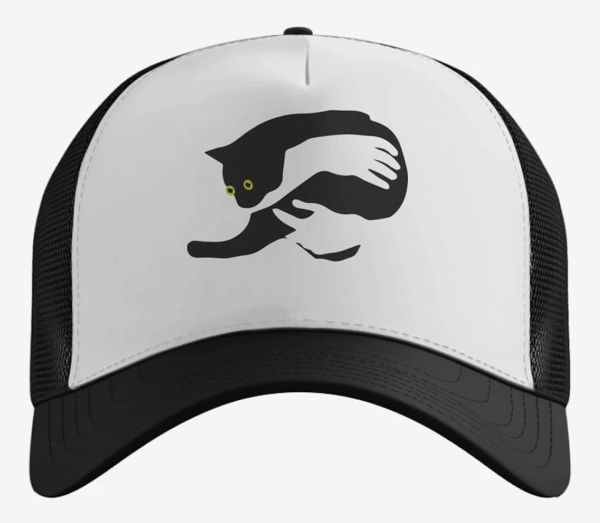 Gorro Blanco de Gatito en brazos
