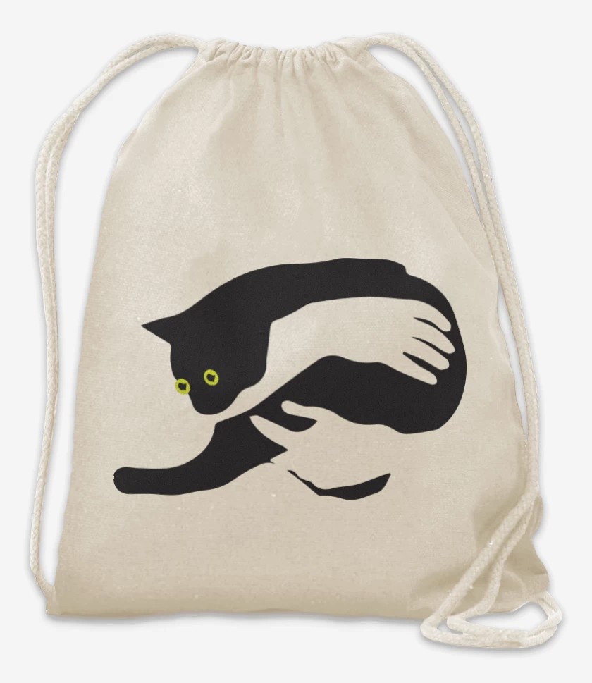 Mochila Blanco de Gatito en brazos