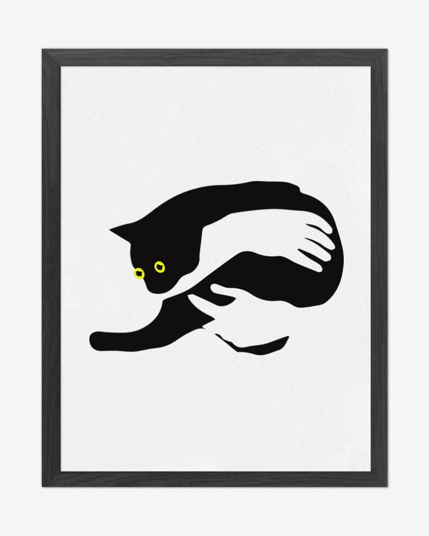 Cuadro decorativo Blanco de Gatito en brazos