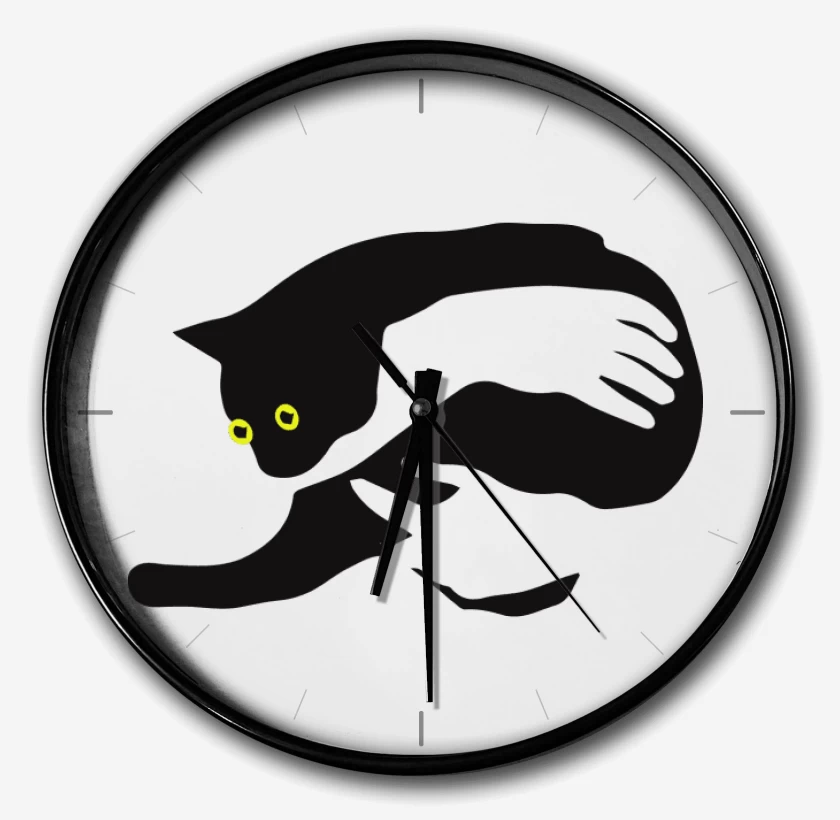 Reloj Blanco de Gatito en brazos