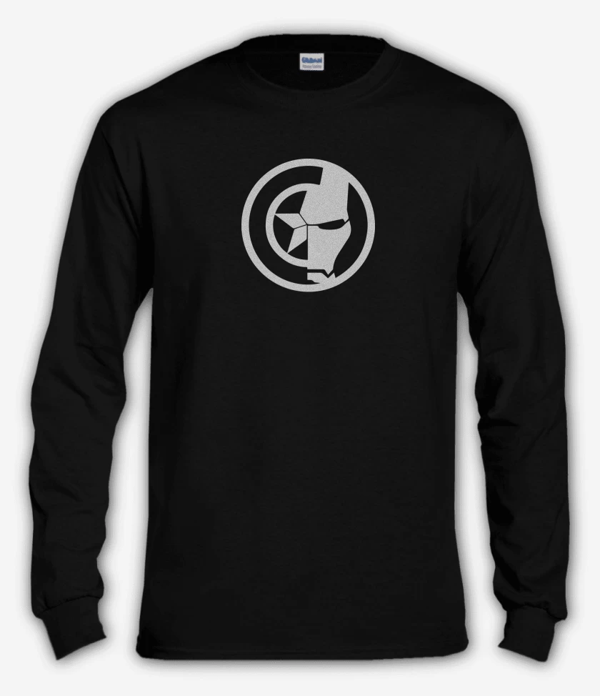Polera manga larga Negro de Capitan iron