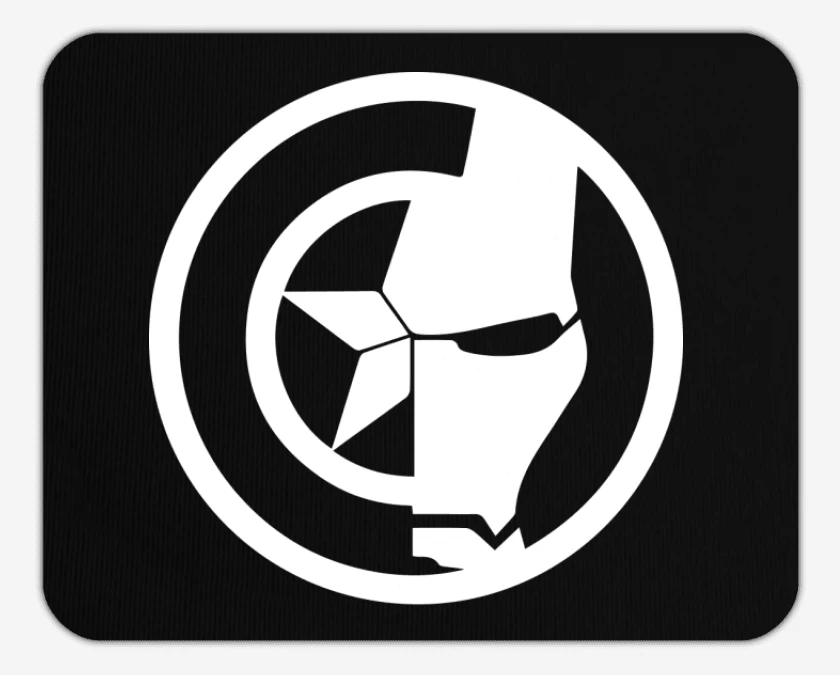 Mousepad Negro de Capitan iron